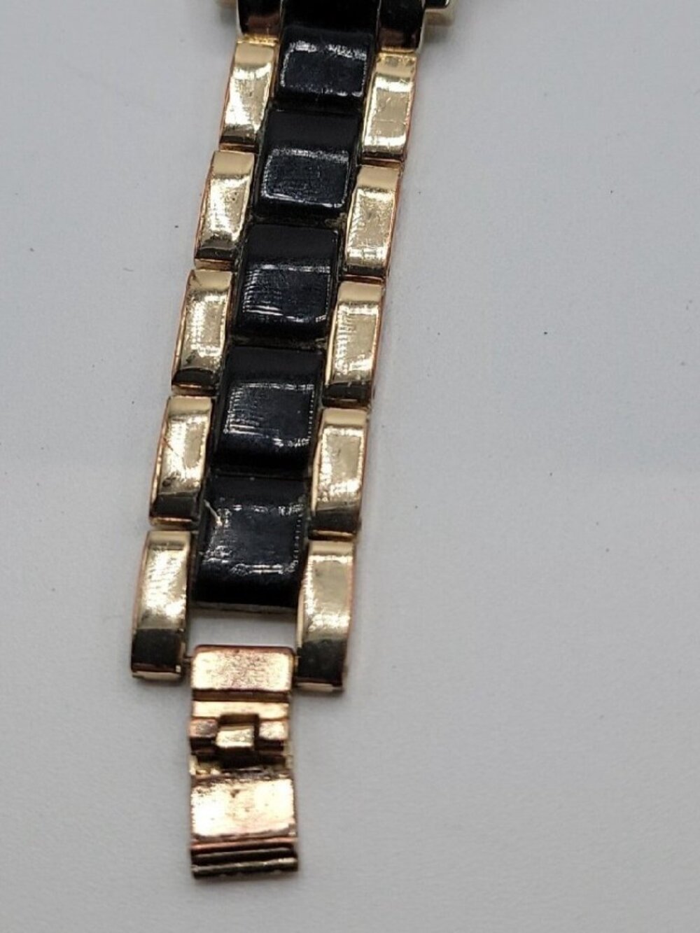 Kardashian Kollection Two-Tone Gold & Black Quartz Link Bracelet Watch - Tested - Picture 8 of 16